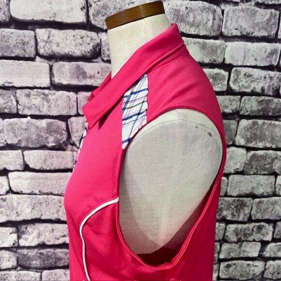IZOD Pink & White Sleeveless Golf Dress Size XL - Picture 5 of 10